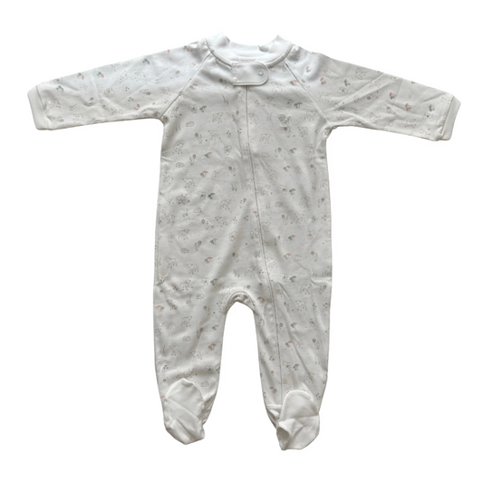 Footie pima cotton pastel baby lamb