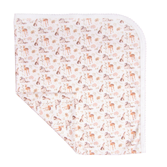 Blanket Pima cotton forest animals