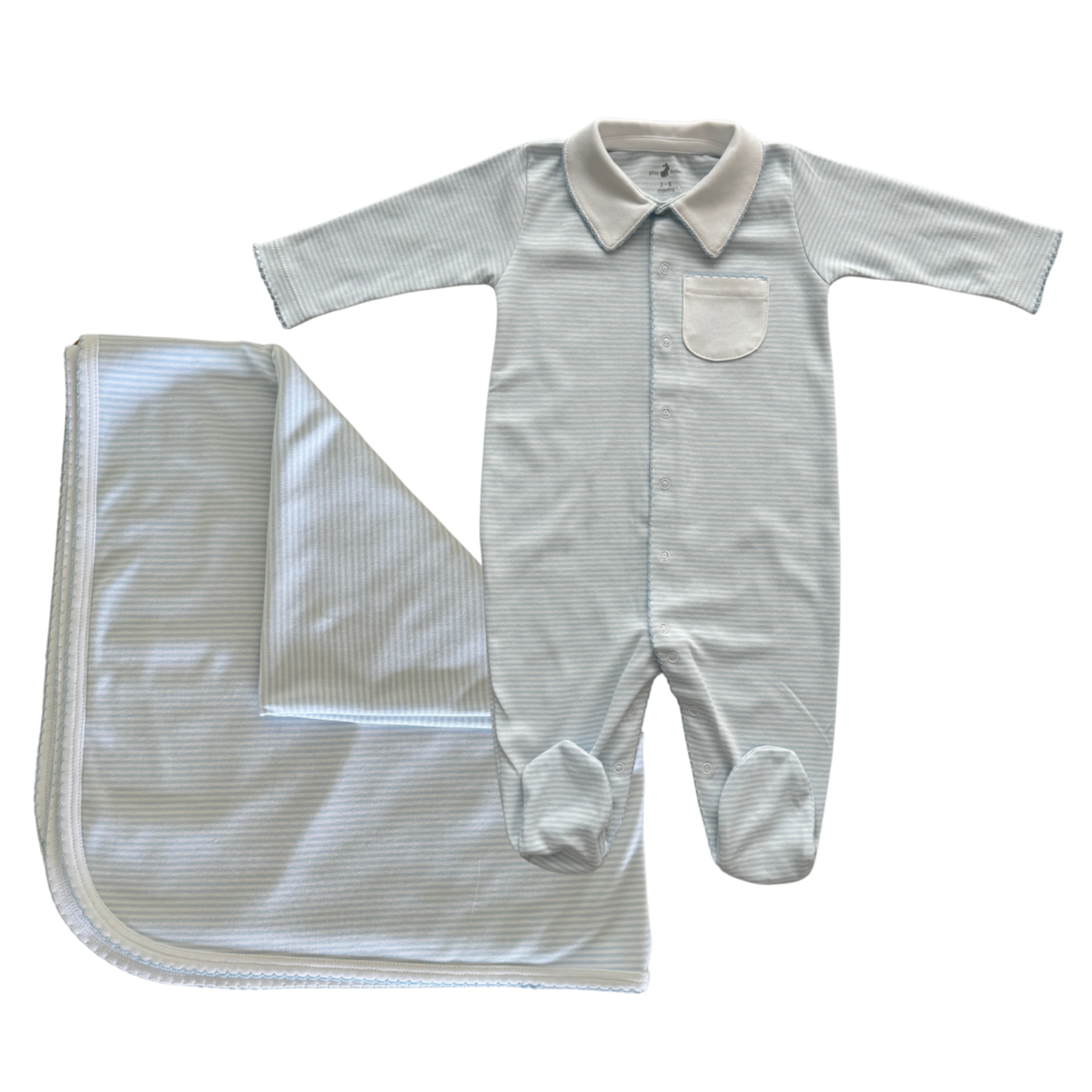 Sleep time gift set blue stripes