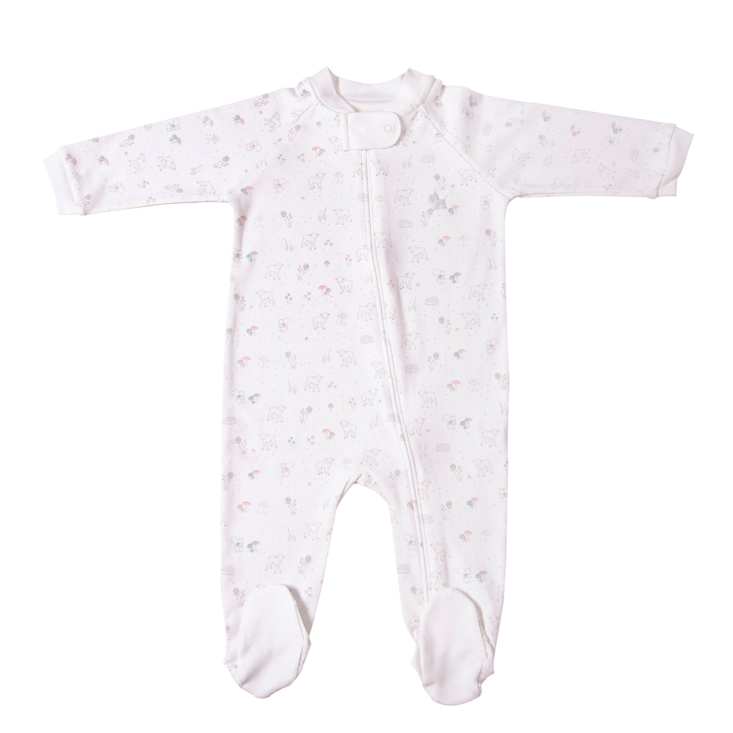 Footie Pima Cotton Baby Lamb