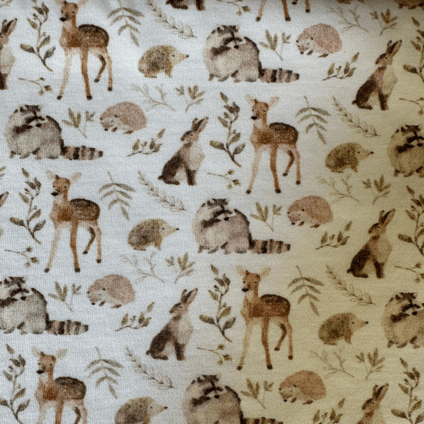 Bodysuit pima cotton forest animals