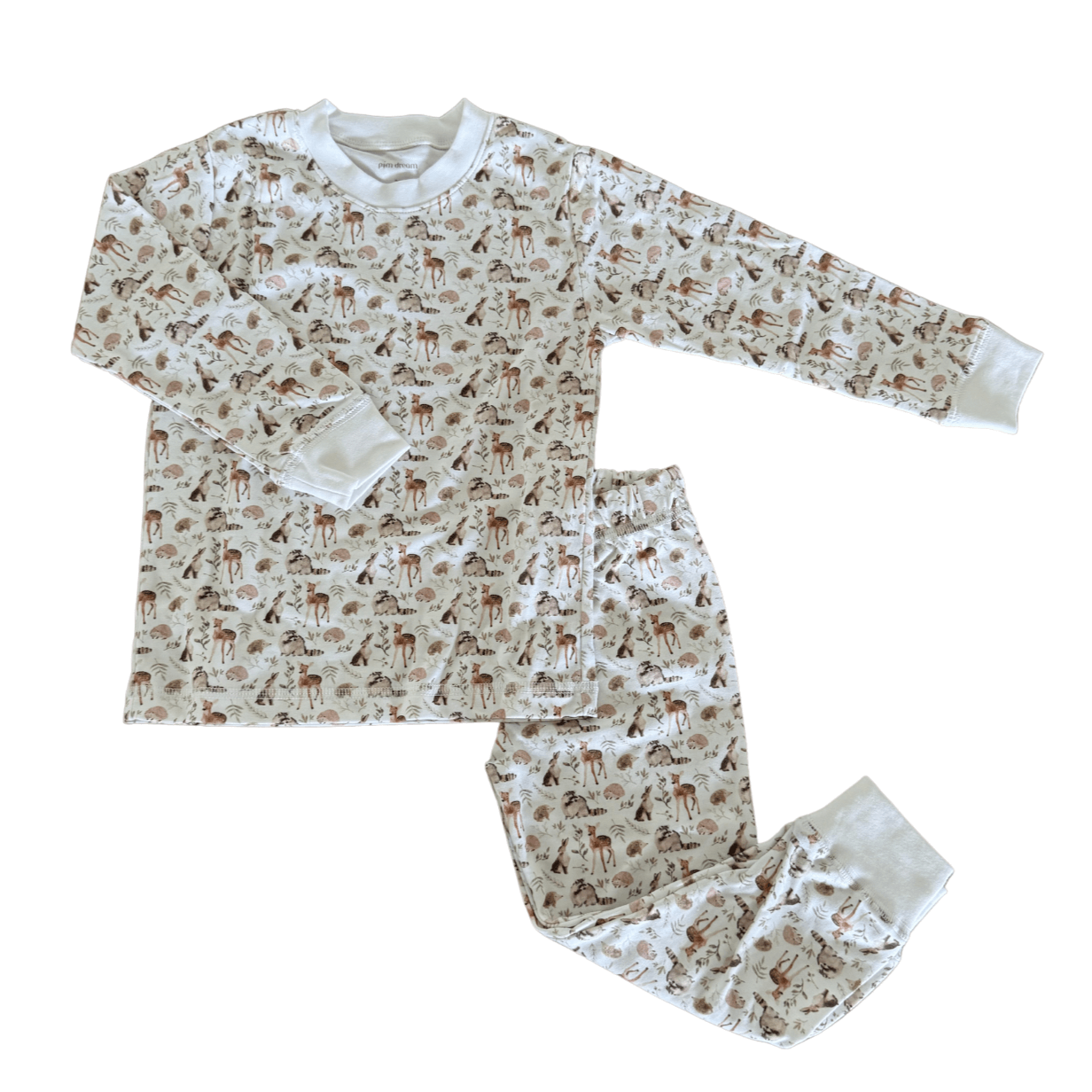 Kids PJ Pima cotton forest animals