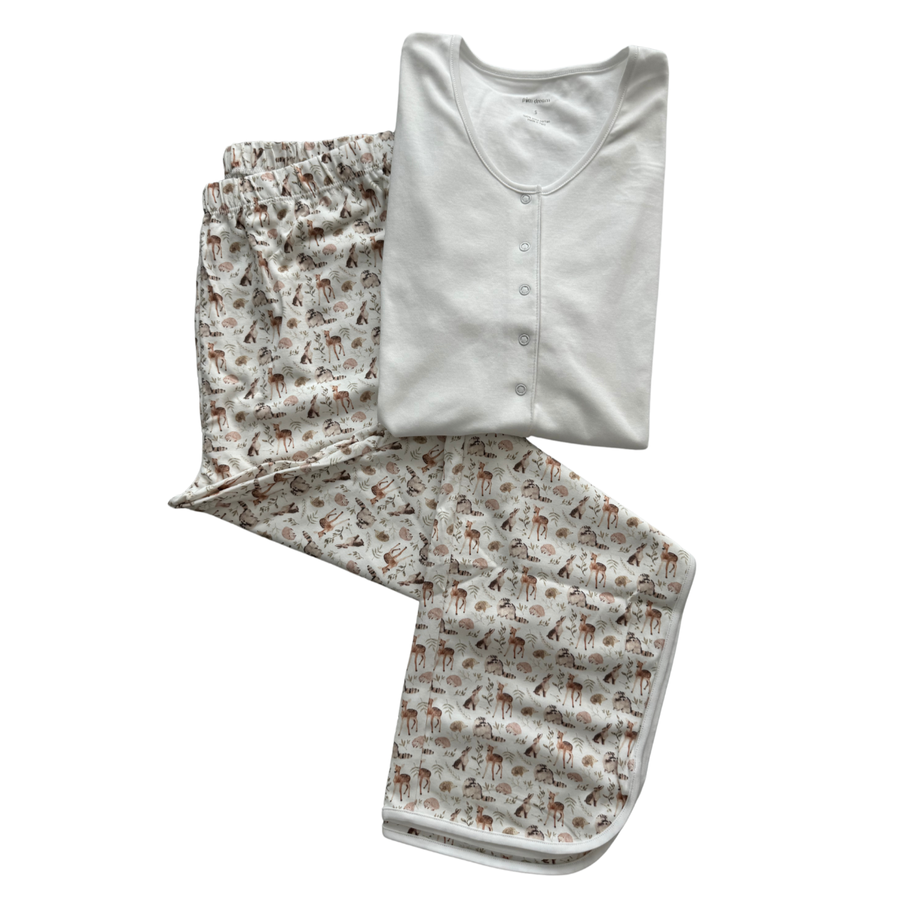 Nursing PJ pima cotton forest animals