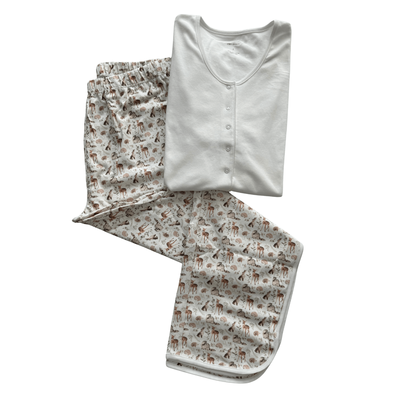 Women Pima Cotton PJ Forest Animals