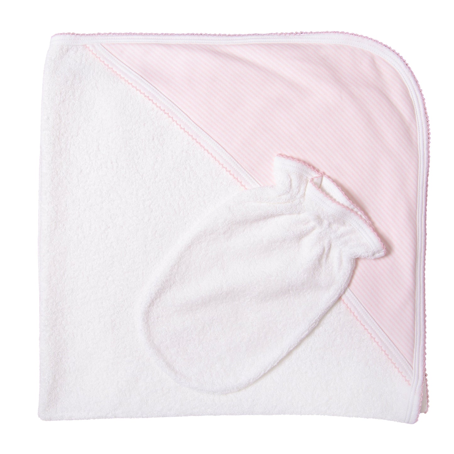 Towel pima cotton pink stripes